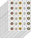 30-Pocket Coin Pages for Collectors, Standard 9-Hole Coin Collection Pages fit by Suremita