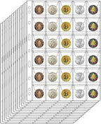 30-Pocket Coin Pages for Collectors, Standard 9-Hole Coin Collection Pages fit by Suremita
