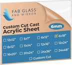 Fab Glass and Mirror Plastic PET Acrylic Plexiglass Sheet 6" x 18" by FabGlassandMirror