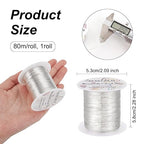 BENECREAT 24 Gauge 87 Yards Tarnish Resistant Silver Wire Jewelry Beading Wire - Image 2
