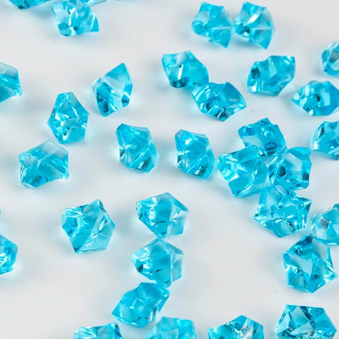 820 PCS Blue Fake Ice, 0.43x0.55 Inch, 1.1 lbs Acrylic Crystal Gemstones - Image 3