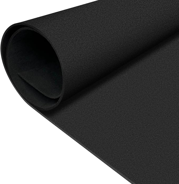 biguphate EVA Foam Roll - 2mm Black Ultra High Density Craft Foam - 15 x 39 by Biguphate