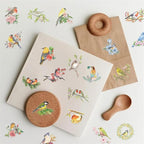 50PCS Flower and Bird Stickers PET Transparent Stickers Nature Watercolor Birds - Image 2
