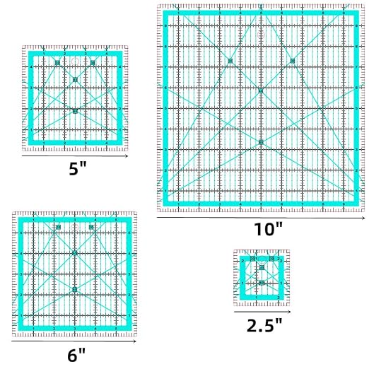 Quilting Rulers, 4 Square Ruler Quilting Templates - Image 4