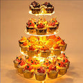 YestBuy 4 Tier Round Cupcake Stand, Cupcake Holder, 4 Tier Cupcake Tray by YestBuy
