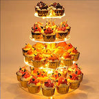 YestBuy 4 Tier Round Cupcake Stand, Cupcake Holder, 4 Tier Cupcake Tray by YestBuy