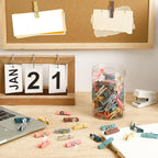 SANNIX 100Pcs Wooden Push Pin Clips, Morandi Wooden Clips - Image 4