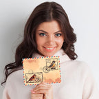 GLOBLELAND Vintage Flower and Bird Text Clear Stamps - Image 5