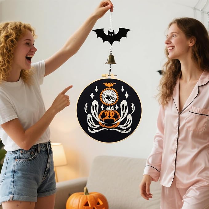 Halloween Embroidery Kits for Beginners Adults, Ghost Embroidery Starter Kits - Image 5