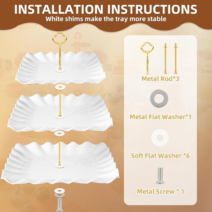 10 Pack Dessert Table Display Set - Image 3