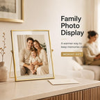 AceList Floating Picture Frame, 8x10 Gold Double Glass, Tabletop | Modern - Image 9