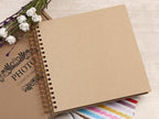 potricher 10 x 10 Inch DIY Scrapbook Photo Album 80 Pages Thick Kraft Blank - Image 7
