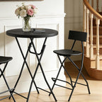 Folding Table, 32 Inch Foldable Cocktail Bar, High Top Round Folding Tables No - Image 2
