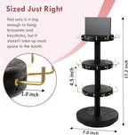 Pinzoveco Bracelet Holder, 3 Tier Wooden Rotating Bracelet Display Stand - Image 5