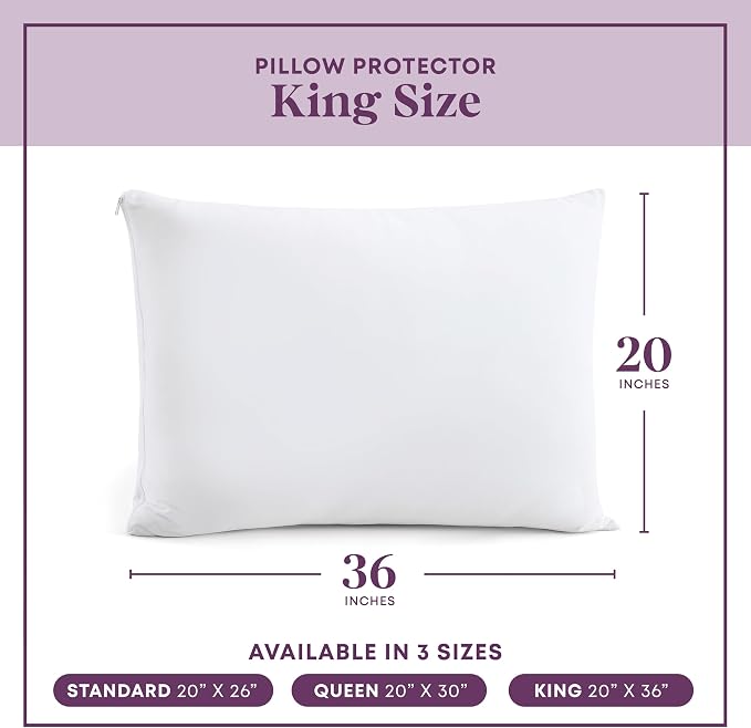 CirclesHome Pillow Protectors 12 Pack King Zippered - Image 6