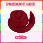 MECCANIXITY Wool Roving Yarn Soft Felting Wool 50g/1.76oz Pure Chunky Roving - Image 2