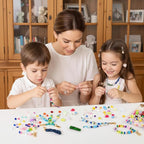 HolidayQbee DIY Bead Keychain Making Kit Beads-421PCS Beaded Bag Charm Making - Image 4