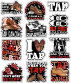 MAIANEY Tap Dance Sticker Pack – Funny Tap Dancer Vinyl Decals by Maianey