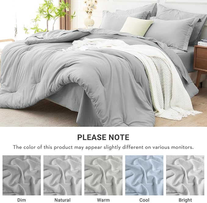MUXHOMO 5 Pieces Twin Comforter Set, Soft Bed in a Bag Twin Size, All Season - Image 7