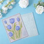 Elegaperma 3D Embossing Folders, Tulip Flower DIY Art Craft, Floral Embossing - Image 7