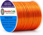 Mandala Crafts 12 Gauge Orange Anodized Aluminum Craft Wire, 60 FT | Colored by MandalaCrafts