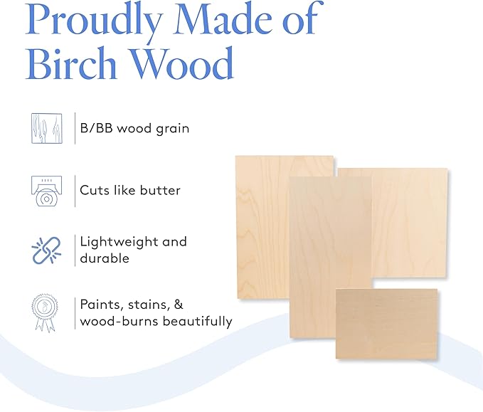 3 mm Baltic Birch Plywood 1/8 x 12 x 20 Inch, Box of 50 B/BB Grade Craft Wood - Image 4