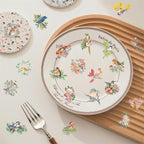 50PCS Flower and Bird Stickers PET Transparent Stickers Nature Watercolor Birds - Image 3