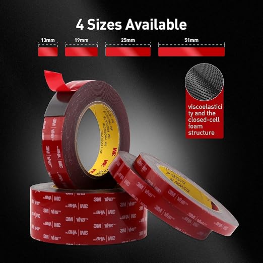 3M Double Sided Tape, Heavy Duty, 1/2” x 18Ft, 2 Pack | Very High Bonding - Image 2