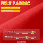 Red 18" X 36" Felt Fabric Sheet - Image 2