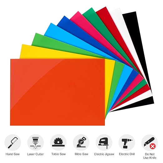 KAITELA Pack of 10 Colored Cast Acrylic Sheet 12" x 16" x 1/8" Thick | - Image 4