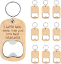 10 Pcs Wooden Keychain Blanks Wood Bottle Opener Bulk Laser Engraving Blanks by CozyCabin