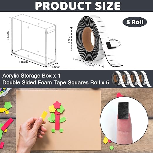5 Roll Double Sided Foam Tape Squares - Image 2