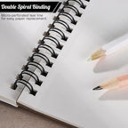 4 Pack Sketch Book, 8.5 x 11Inch Sketchbook, 68lb/100gsm Top Spiral Bound - Image 4