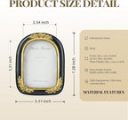 Cuspin Vintage 4x6 Picture Frame Black and Gold, Ornate Arched Resin Photo Frame - Image 5