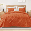 Exclusivo Mezcla Oversized King Quilt Set- Burnt Orange Cal King Quilts Bedding by ExclusivoMezcla