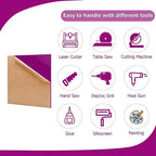 2 Pack 12'' x 12'' Opaque Purple Acrylic Sheet, 3mm Thick Acrylic Plastic Sheet - Image 4