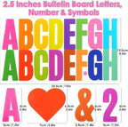 600 Pcs 36 Sheets Letter Stickers 2.5 Inches Colorful Large Alphabet Number - Image 2