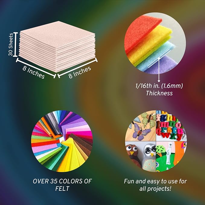 FabricLA Acrylic Felt Sheets for Crafts - Image 3
