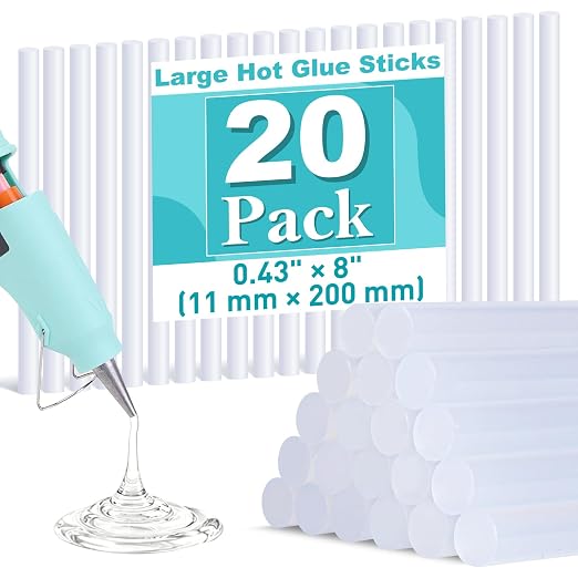 Phinus 20 Pack Hot Glue Sticks, EVA Clear Glue Gun Sticks, Hot Glue Gun Sticks by Phinus