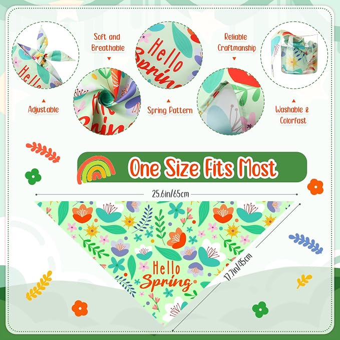 Sweetude 100 Pcs Plaid Dog Bandanas Bulk Paw Print Dog Scarf Bibs Puppy Pet - Image 3