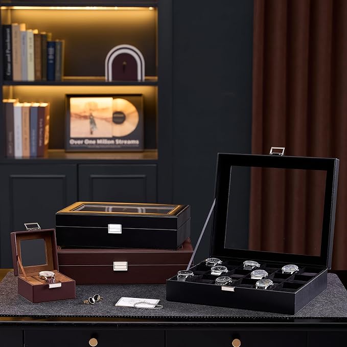 ProCase Watch Box Organizer, 18 Slot Watch Display Case - Image 7