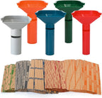 L LIKED 175 Assorted Flat Striped Coin Wrappers & 5 Coin Sorters Tubes by LLIKED