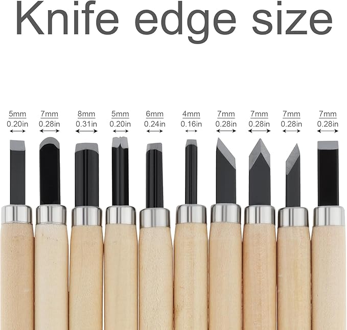 10pcs Professional Wood Carving Chisel Set - Image 5