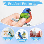 Imeepa 40Pcs Bird Stickers Transparent Scrapbooking Stickers | PET Vintage Bird - Image 4
