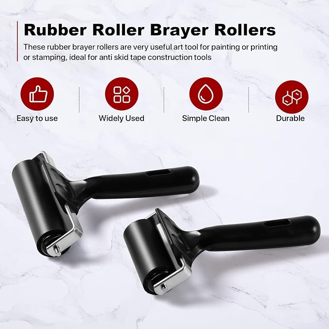 3 Pack Printmaking Brayers - Image 4