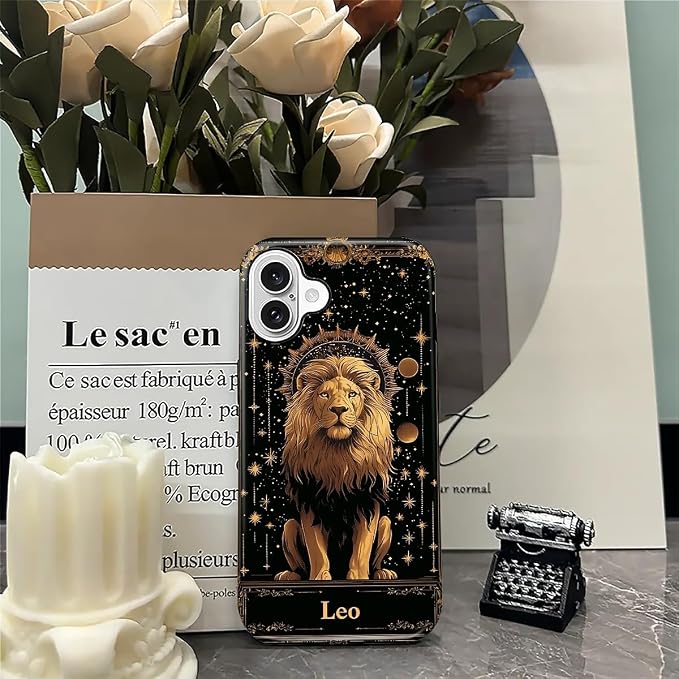 ZHEGAILIAN Case for iPhone 16 Plus, Galaxy Lion Gold Durable Shockproof - Image 7