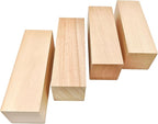 4Pcs Unfinished Basswood Blocks-2x2x6 Inch Rectangular Linden Wood Blocks - Image 8