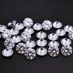 Round Cut White Cubic Zirconia Stones, 5A Quality, Loose CZ Synthetic Gemstones - Image 2