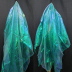 Blackish Green 3.3 Yard Long Iridescent Organza Fabric - Image 6