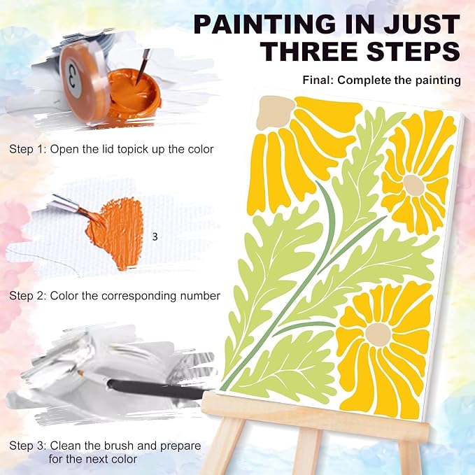 4 Pack Framed Paint by Numbers Kit - Image 5